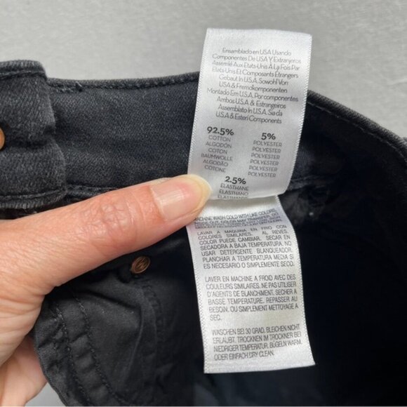 Mother The Insider Crop Step Fray Black Denim Jeans Sz 23 - Picture 12 of 16